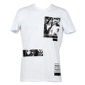 Men's Fashion-Forward Printed Tshirt Summer Tail With Elastic Short Sleeve Thick Cotton Plus Size Ripped Design