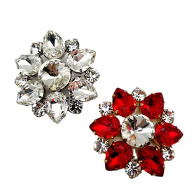 High Quality Rhinestone Crystal Shoes Accessories Detachable Shoe Clip for Ladies High Heels Sandals Flower Shape Decorative