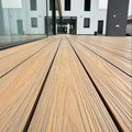 2024 Hot Sale China Exterior Outside Fireproof Smooth Surface Wpc Decking Composite Wood Plastic Co-extrusion Decking for Garden