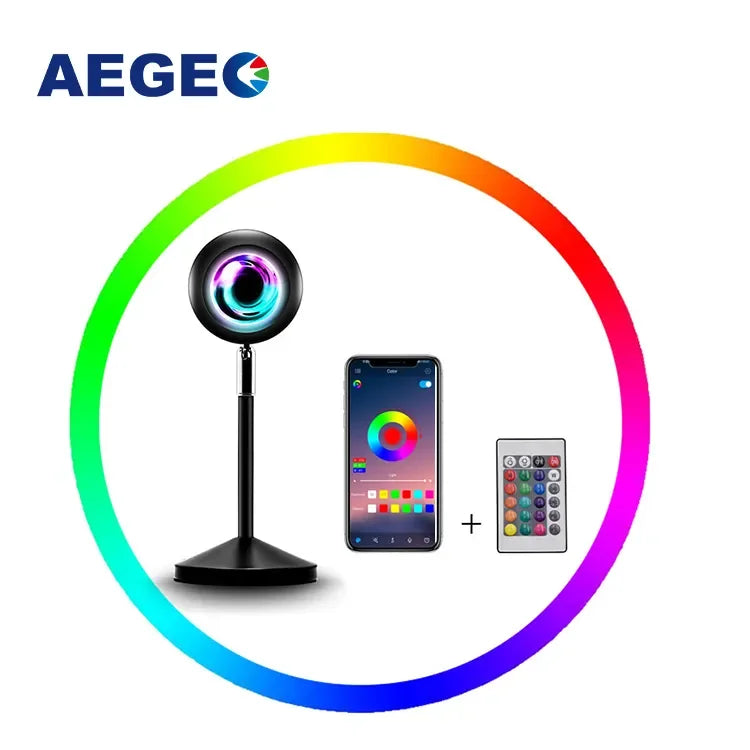 NEW Rainbow Effect Selfie Stick Atmosphere Light Colorful Photographic Lamp 16 Colors Selphy Magic Equipment for Photograph