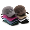 MIO New Style Ripped Baseball Cap Distressed Baseball Caps Vintage Unisex Casual Dad Hats 6 Panel Unstructured Baseball Cap