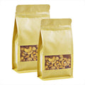 Factory Wholesale Eco-Friendly Kraft Paper Bag Stand-Up Eight Side Seal Pouch for Food Packaging Lamination Printing Handling