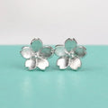 REETI 925 Sterling Silver Flowers Stud Earrings for Women Elegant Wedding Jewelry