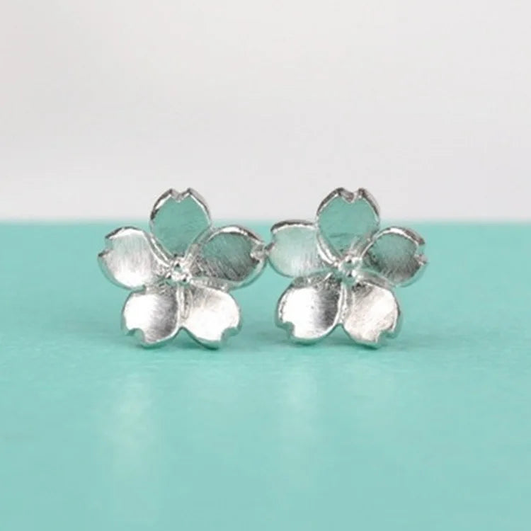 REETI 925 Sterling Silver Flowers Stud Earrings for Women Elegant Wedding Jewelry