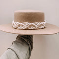 Chic Boho Women Unique Gift Custom Wedding Veil Accessories Macrame Decor Hat Holder Band