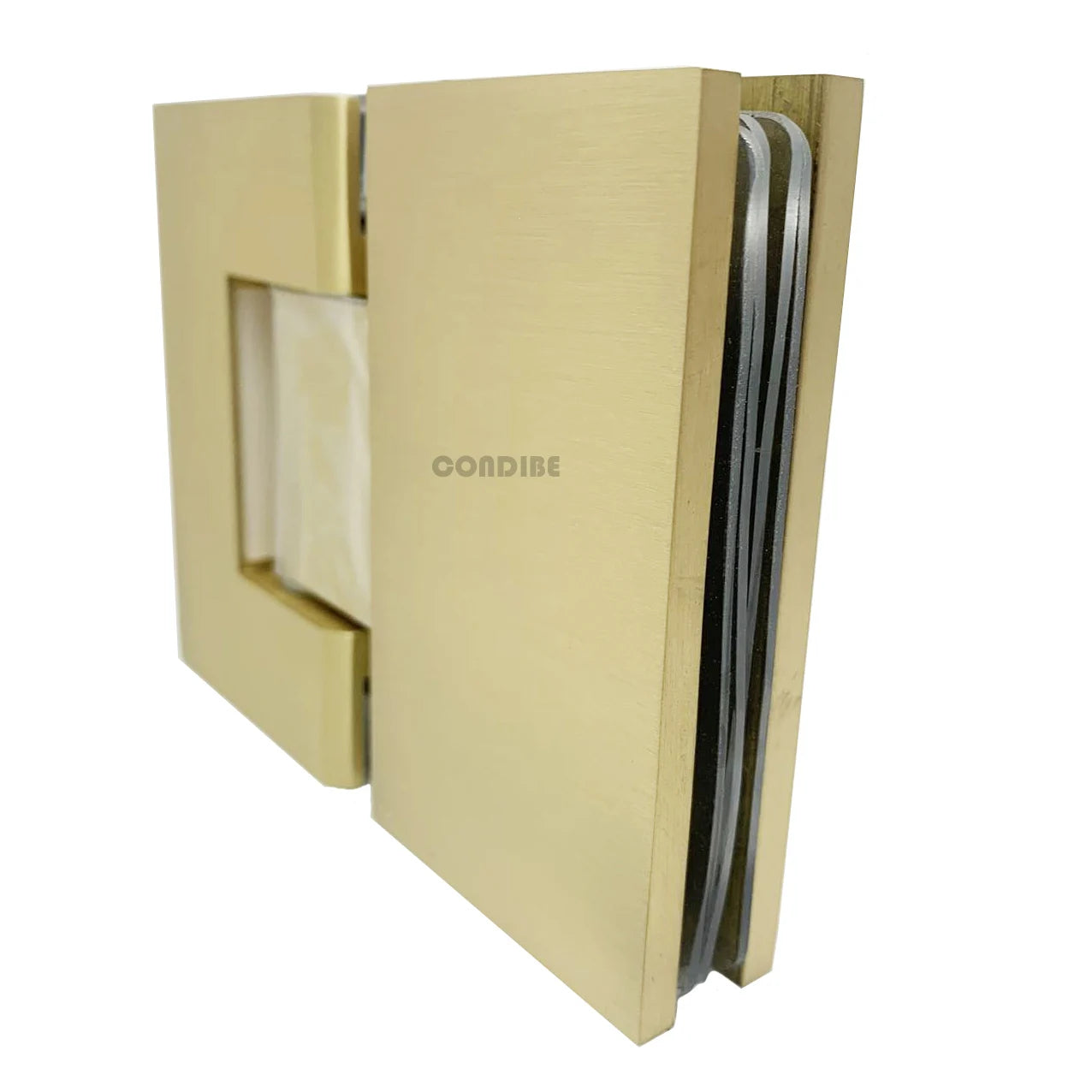 Condibe Stainless Steel Glass Door Brush Gold Pivot Hinge