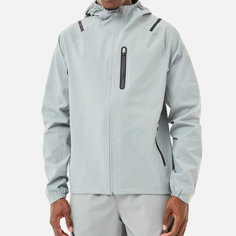 Custom Logo Men's Gym Sports Running Jacket Lightweight Windbreaker Waterproof  Reflective Men's Jacket