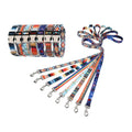 Bohemian Style Adjustable Dog Collar with Custom Engraved Metal Buckle