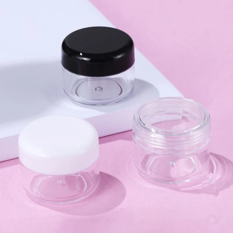 30g White Black Transparent Cosmetic Cream Jar 30ml Round Facial Cream Sample Empty Cream Container