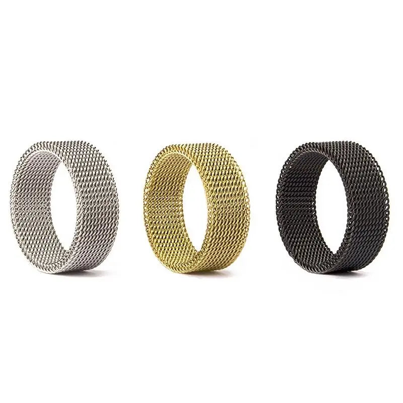 Dingchao Adjustable Stainless Steel Deformation Ring Simple Design Fashionable Adjustable Ring for Men and Women