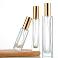 Wholesale 100pcs Empty Clear Square 30ml 50ml 100ml Glass Perfume Bottle with Pump Sprayer Ready to Ship