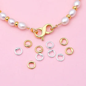 Wholesale Cute 925 Sterling Silver Polished Round Connect Ring for Jewelry Making Accessories Supplies