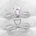Sterling Silver 6*6/8*8mm Semi Mount Heart Shape Ring Empty Blank Claws Setting S925 Base Without Center Stone Inlay for DIY