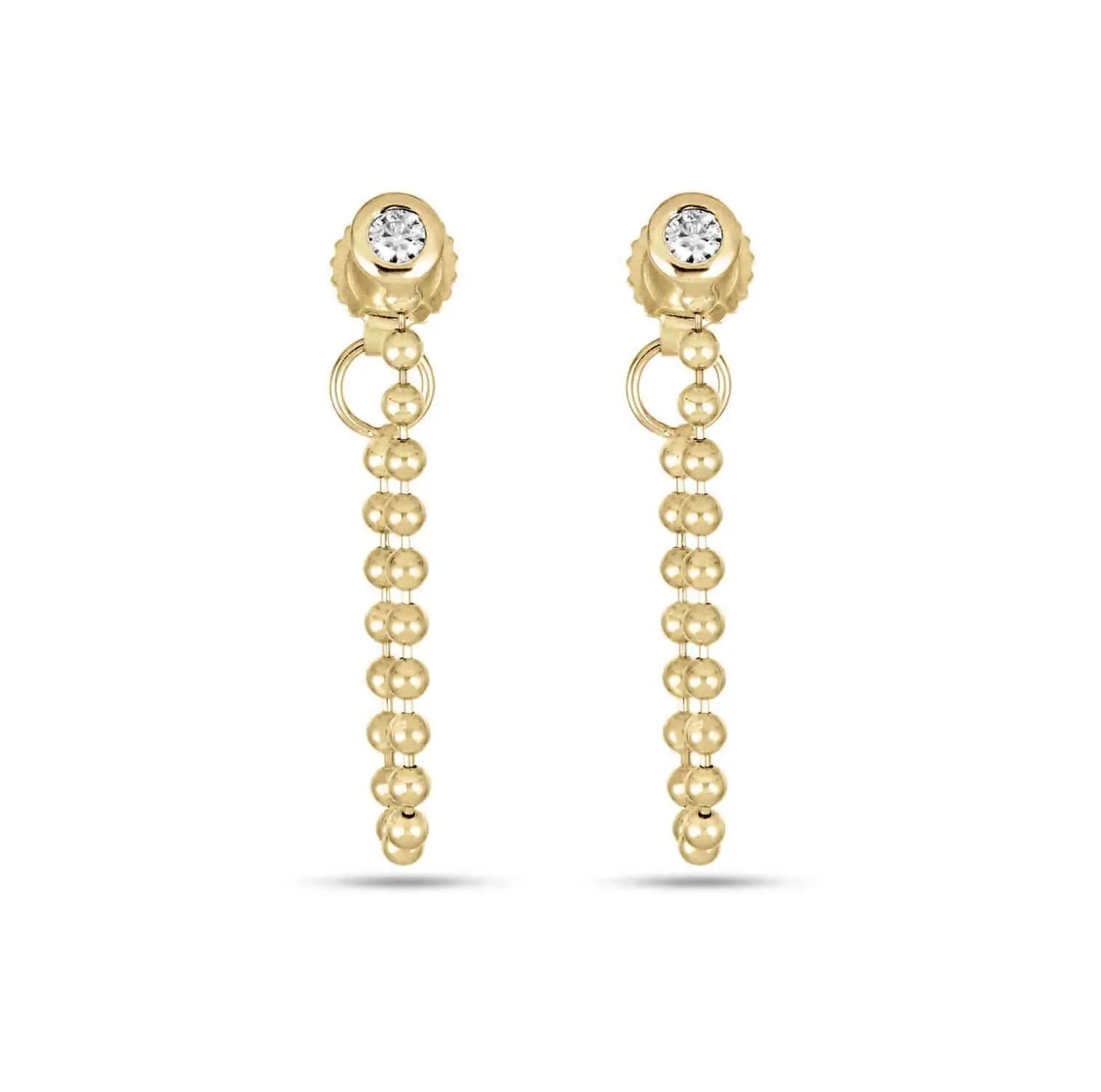 Milskye Unique Fashion Appearance Jewelry 925 Silver 18K Gold Diamond Earrings