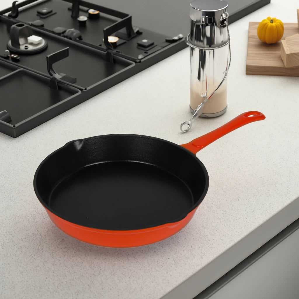 Success High Quality Cast Iron Enameled Cooking Cookware Nonstick Kitchen Frying Pan