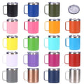 Unique Design 12oz Sublimation Stainless Steel Travel Coffee Mug with Handle