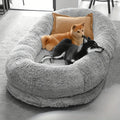 Luxury Large Dog Bed Sleep Deeper Human Dog Bed Soft Sponge Plush Foam Dog Products Detachable and Washable OEM Dropshipping