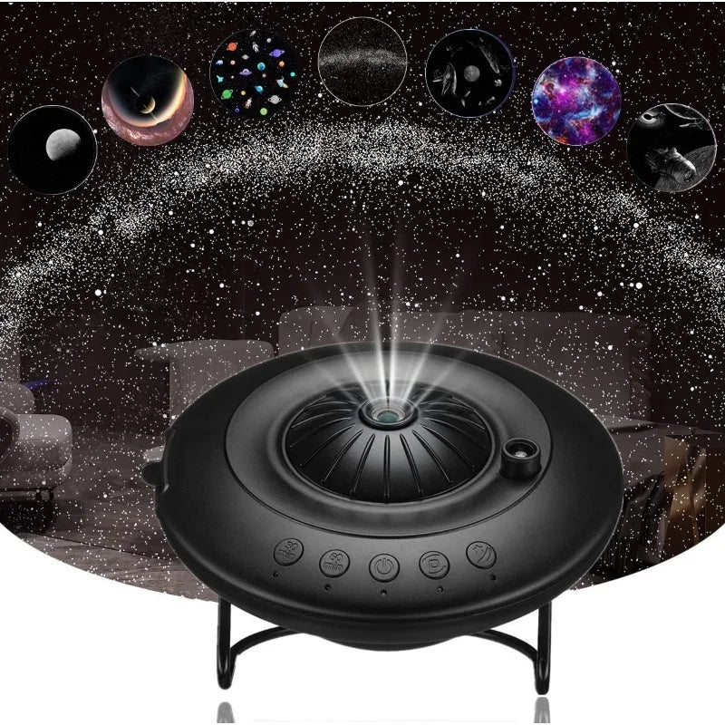 8 in 1 LED UFO Star Projector Night Light  Galaxy Starry Sky Rechargeable LED Room Light Lamp Kids Ceiling Decoration