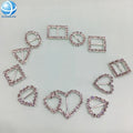 Heart Round square Oval Rhinestone Buckles for Hair DIY Jewelry Accessories Wedding Card Ribbon Decorative Buckles