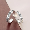 Romantic Design Silver Plated Couple Ring for Wedding Jewelry Sun Moon Star Simple Ring Valentine Day Gift Open Adjustable Ring
