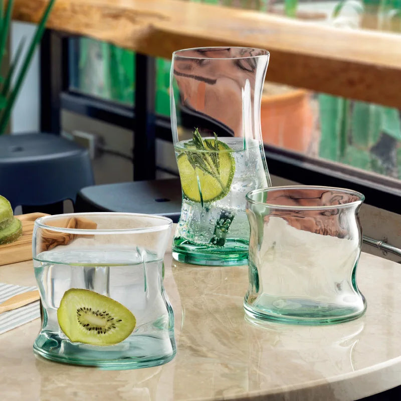 Solhui Creative Irregular Glass Cup Water Cup Household Whisky Drinks Tea Shot Glass Cup