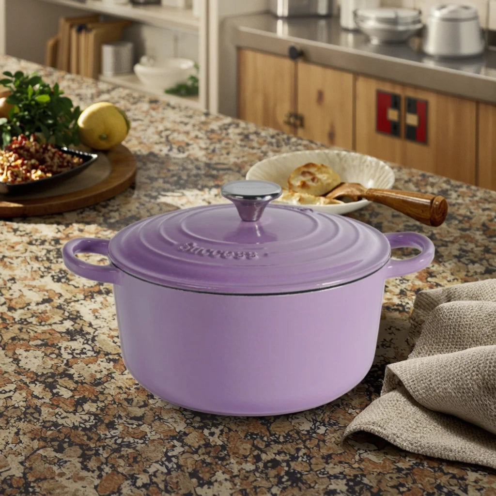 Wholesale Custom Nonstick Enameled Cast Iron Cookware Sets Enameled Cast Iron Dutch Oven Large White Cast Iron Pan Cookware Set