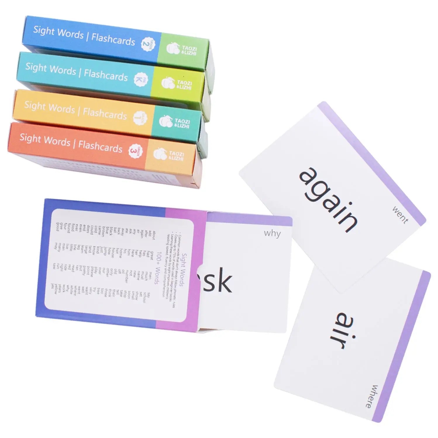 Wholesale Alphabet Learning Cognitive Cards Customized Paper Sight Words Flash Cards for Kids Educational