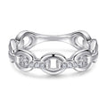 Silver Jewelry 925 Sterling Women Ring Key Chain Silver Zircon Women Ring