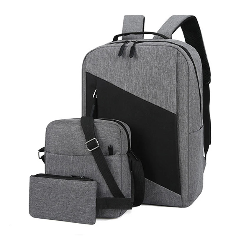 Customized Large Capacity Student Schoolbag 15.6-inch Outdoor Travel Simple Backpack Multi-layer Storage Business Trip