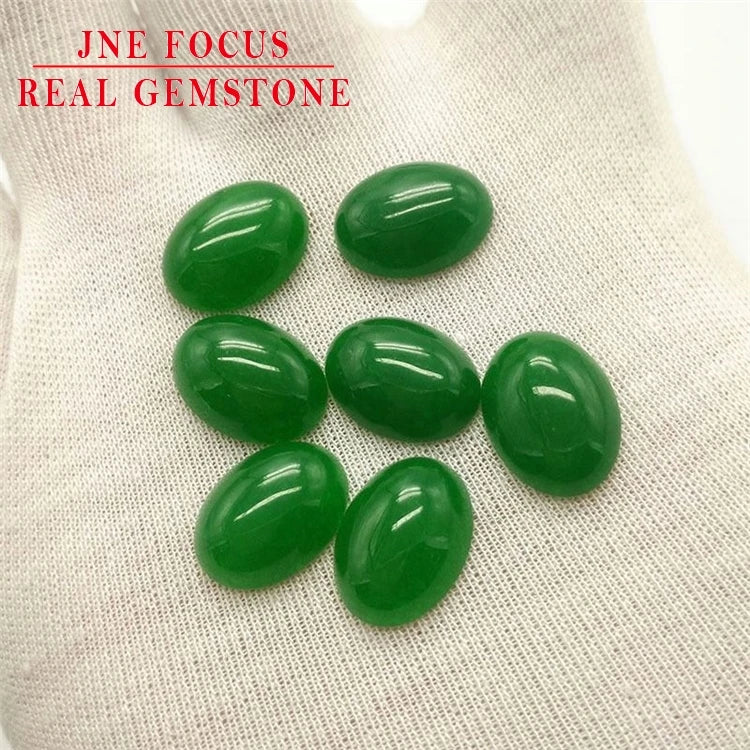 Loose Gemstone Eggs Product Stone Ornament Malay Jade Oval Ring Gem Stone Semi-Finished Product Accessories Gem Accessories