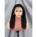 New Fashion Brazilian Hair 22inch Kinky Curly Lace Frontal Wig Transparent Lace 13x4 Full Frontal Wigs