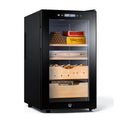 Luxury Material Mini Capacity Dual Cigar Area  Stainless Steel Cigar Cabinet Humidor Storage for Cigar Collection