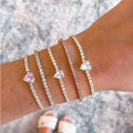 Comlor ODM Flash Zircon Claw Chain Diamonds Jewelry Waterdrop Crystal Baguette Bracelet Zircon Tennis Bracelet Cz Bracelets