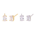 Oval Diamond Fashion Minimalist Jewelry 925 Sterling Silver Stud Earrings Women Men