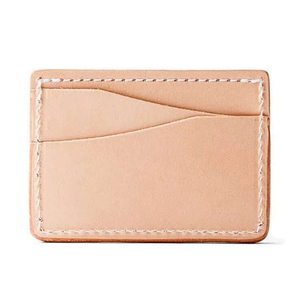 Business Travel Used Minimalist Slim Cardholder Genuine Leather Credit Card Holder RFID Blocking Custom Trading Card Sleeves