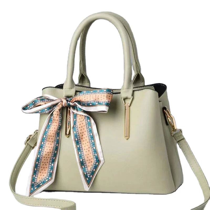 Stylish Sophisticated Large Capacity Portable Handbags for Ladies Multi-Layer Silk with Polyester Lining & Letter Decoration