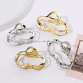 Women Metal Hair Clip Claw Accessories Large Medium Gold Hair Claw Clips Irregular Shape Metal Hairgrip for Lady
