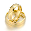 Hot Selling Gold Jewelry Stainless Steel Smooth Striped Diamond Ring Factory Wholesale
