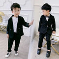 90-140cm Height New Spring Boys Clothing Set for Wedding Birthday Blazer+pant Handsome Boys Clothes Sets 2pcs