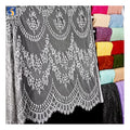 YX586 Readymade French Wide 1.5m Eyelash Lace Fabric Polyester Home Textile Curtain Eyelash Lace Fabrics