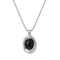 Fashion Personalized Brass Irregular Pendant Inlaid Onyx Necklace Earrings Set Platinum Plated Link Party Factory Wholesale