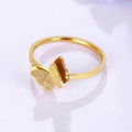 Korean Style Simple Stainless Steel Jewelry Double Layer Frosted Titanium Steel Fashion Romantic Ring