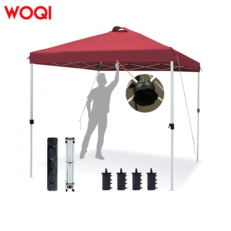 WOQI Commercial Canopy Instant Canopy Pop up Tent with 4 Sand Weights and Roller Bag Tents for Parties