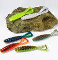 Fishing Lures 10pcs/bag 70mm/3g TPR Material Salted Floating Sheep Horn T-tail Soft Bait Fishing Fish Shape Worm