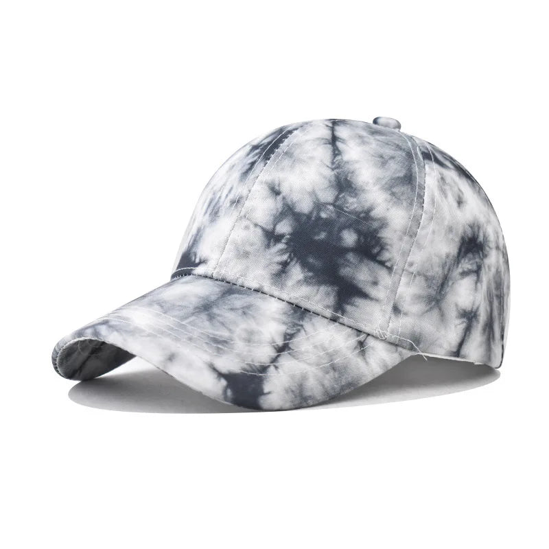 Wholesale Custom Logo Sport Cap for Girls New Mixed Color Tie-Dyed Baseball Cap Leopard Pattern Stylish for Outdoor Formal