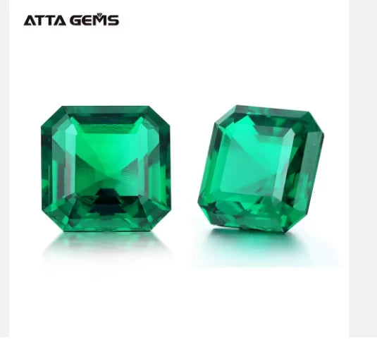21.82carats 10.9*19mm Emerald Cut Hydrothermal Colombia Emerald Loose Gemstones Synthetic Lab Grown Emerald Factory Direct Sale