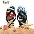 Topjlh Heat Transfer Sublimation Blank Flip Flops Beach Personalized Design Multiple Colorful Shoelaces for Daily Life