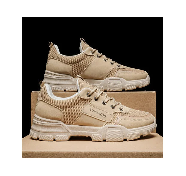 Autumn and Winter New Trendy Versatile Mid Top Sports and Casual Shoes Work Dress Shoes for Men