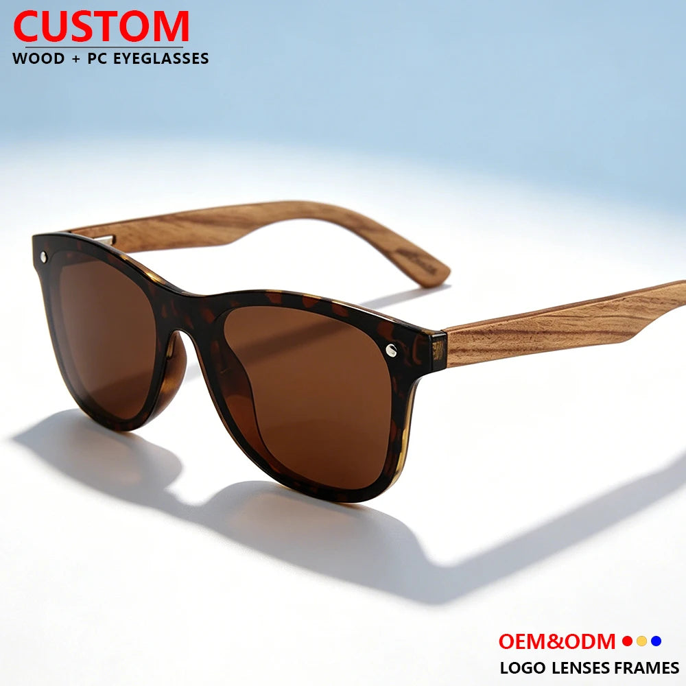 Fashion Classic Wood Frame Quality Polarized Sunglasses for Women Optical Frames ODM OEM Wholesale Factory Low MOQ in Stock