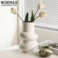 WISEMAX FURNITURE Hot Selling Indoor Decor Modern Minimalist Circle Shape Mini Size Ceramic Decorative Vase  for Hallway